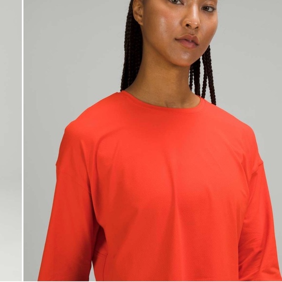 Lululemon Athletica Orange Crop Mandarin Collar Sweatshirt - Picture 8 of 8